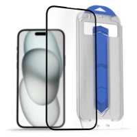 AlzaGuard 2.5D Glass EasyFit DustFree 2 Pack pro iPhone 15 s instalačním rámečkem