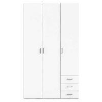 Bílá šatní skříň 116x200 cm Space - Tvilum