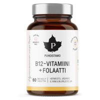 Puhdistamo Vitamin B12 Folate malina (Vitamín B12 s folátem Quatrefolic®) 60 pastilek