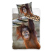 TipTrade Bavlněné povlečení 140x200 + 70x90 cm - Opice Orangutan