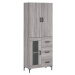 vidaXL Skříň highboard šedá sonoma 69,5 x 34 x 180 cm kompozitní dřevo