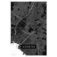 Mapa Athens black, POSTERS, (26.7 x 40 cm)