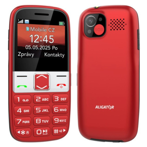 ALIGATOR A775 Senior + stolní nabíječka červený Červená