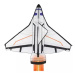 Drak létající raketoplán nylon 104x80cm v látkovém sáčku 11x82x2cm