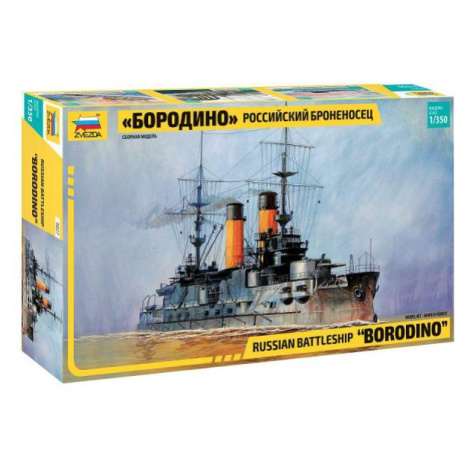 Model Kit loď 9027 - Russian Battle Cruiser "Borodino" (1:350) Zvezda