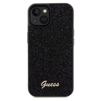 Zadní kryt Guess PU Square Mirror Script Logo pro Apple iPhone 15, černá