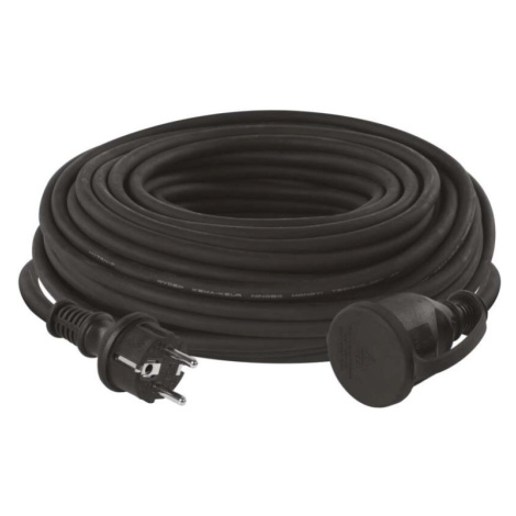 Venkovní prodlužovací kabel 30 m / 1 zásuvka / černý / guma-neopren / 230 V / 1,5 mm2 EMOS