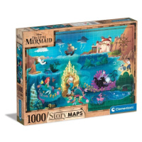 Puzzle Disney Mapa Malá mořská víla 1000 dílků