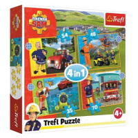 Trefl Puzzle Statečný požárník Sam 4v1 (35,48,54,70 dílků)