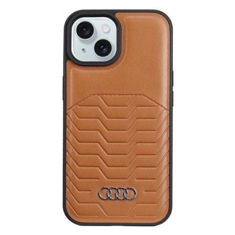 Audi Synthetic Leather MagSafe iPhone 15 Plus 14 Plus 6.7 hnědá/brown