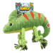 Hračka Dog Fantasy Jungle chameleon pískací zelená 28cm