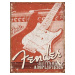 Plechová cedule Fender - Weathered G&A, 30x42 cm