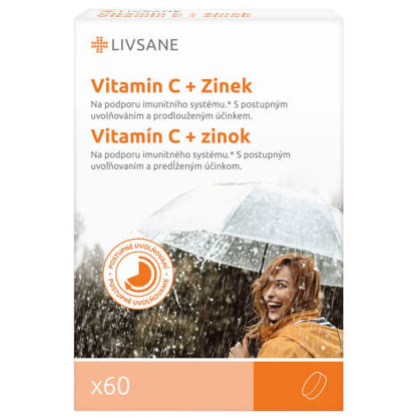 LIVSANE Vitamin C + Zinek vysoká dávka 60ks