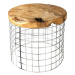 Přístavný stolek TRIEN 1 teakové dřevo/kov, průměr 50 cm