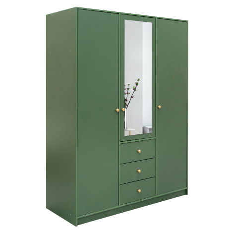 Šatní skříň Siena D3 Barva korpusu: Zelená, Rozměry: 149 cm