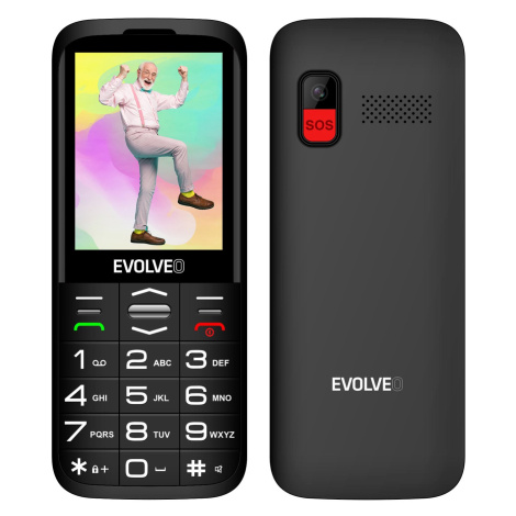 EVOLVEO EasyPhone XO, mobilní telefon pro seniory s nabíjecím stojánkem (černá barva)