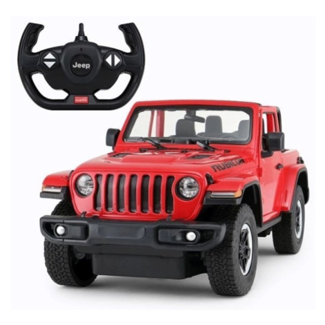 Mamido RASTAR Auto na dálkové ovládání RC Jeep Wrangler Rubicon 1:14 Rastar červené