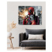 Malování podle čísel - DEADPOOL S DĚTSKÝM BATOHEM Rozměr: 80x100 cm, Rámování: vypnuté plátno na