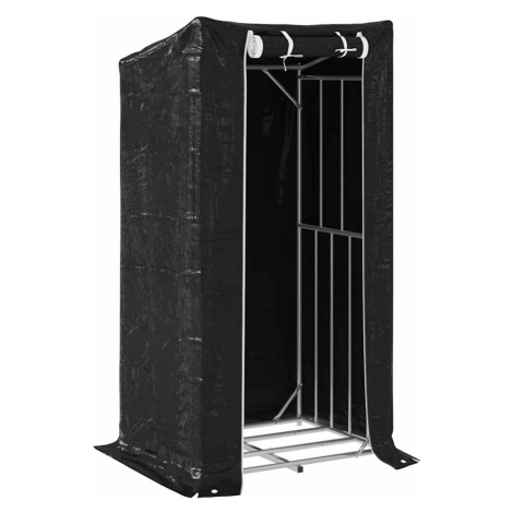 vidaXL Stojan na palivové dřevo s krytem proti dešti 100x80x200 cm