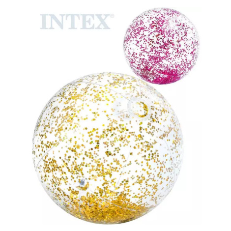 INTEX Balón Glitter nafukovací flitrový 71cm míč s třpytkami do vody 2 barvy 58070 Bino