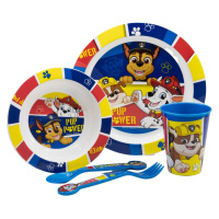 STOR - Dětské plastové nádobí, PAW PATROL Micro, talíř, miska, sklenice, příbor, 74650