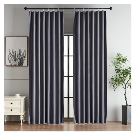 4Home Zatemňovací závěs s kroužky Dublin šedá, 150 x 250 cm