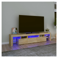 vidaXL TV skříňka s LED osvětlením dub sonoma 200x36,5x40 cm