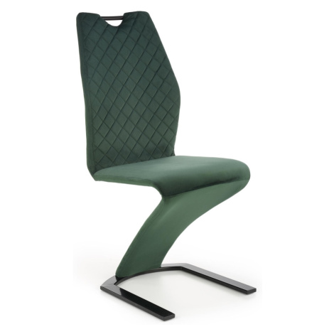 Jídelní židle VASANA, tmavě zelená Halmar