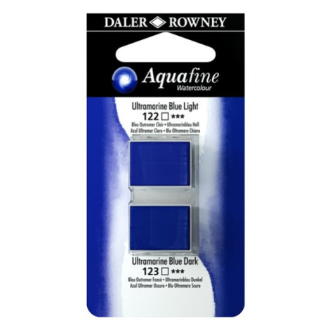 Umělecká akvarelová barva Daler-Rowney Aquafine - dvojbalení - Ultramarín modrý sv./Ultramarín m