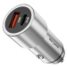 AlzaPower Car Charger X525 USB-A + USB-C Power Delivery 30W stříbrná