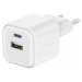 Swissten síťový adaptér GaN 1x USB-C 35W PD + 1x USB-A 27W QC bílý