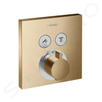 Hansgrohe 15763140 - Termostatická baterie pod omítku pro 2 spotřebiče, kartáčovaný bronz