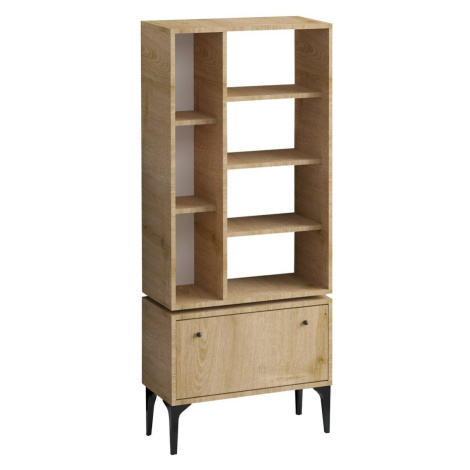 Knihovna Fix Black and Oak Hanah Home