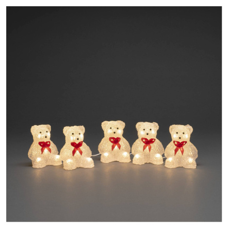Konstsmide Season LED světelná figurka medvídek, 5ks jako řetěz