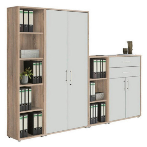 MID.YOU SKŘÍŇ NA ŠANONY, bílá, barvy dubu cm