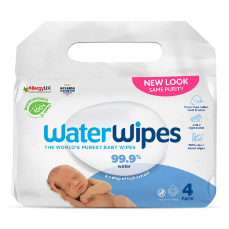 Water Wipes 99,9 % vody vlhčené ubrousky 4 x 60 ks WaterWipes