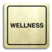 Accept Piktogram "wellness" (80 × 80 mm) (zlatá tabulka - černý tisk)