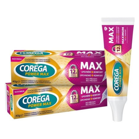Corega Max Upevnění + Komfort Fixační krém 2 x 40 g