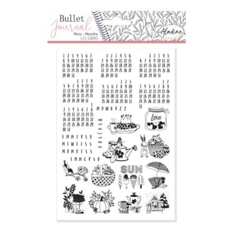 Diářová razítka Aladine Stampo BULLET JOURNAL 25 ks - Kalendárium