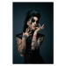 Fotografie Young woman cyberpunk, tattooed, finger in, Benoit BACOU, 26.7 × 40 cm