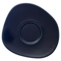 Tmavě modrý porcelánový podšálek Villeroy & Boch Like Organic, 17,5 cm