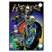 Ilustrace Motorcycle biker poster, Man_Half-tube, (30 x 40 cm)