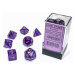 Sada kostek Chessex Borealis Luminary Royal Purple/Gold Polyhedral 7-Die Set