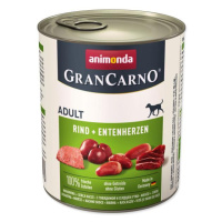 Konzerva Animonda Gran Carno Adult hovězí a kachní srdce 800g