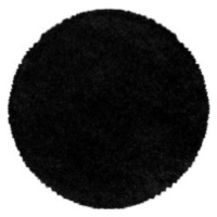 Ayyildiz koberce Kusový koberec Sydney Shaggy 3000 black kruh Rozměry koberců: 120x120 (průměr) 