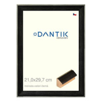 DANTIK rámeček 21 × 29,7, INCLINATA colori černý sklo čiré