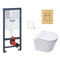 Závěsný wc set do lehkých stěn / předstěnová montáž Swiss Aqua Technologies Infinitio SIKOGRSIN1