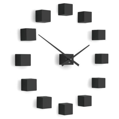 Designové nástěnné nalepovací hodiny Future Time FT3000BK Cubic black FOR LIVING