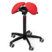 Sedlová židle Salli Twin Barva čalounění: Kůže - PQ červená #05011/PQ, Konstrukce: černá + stand