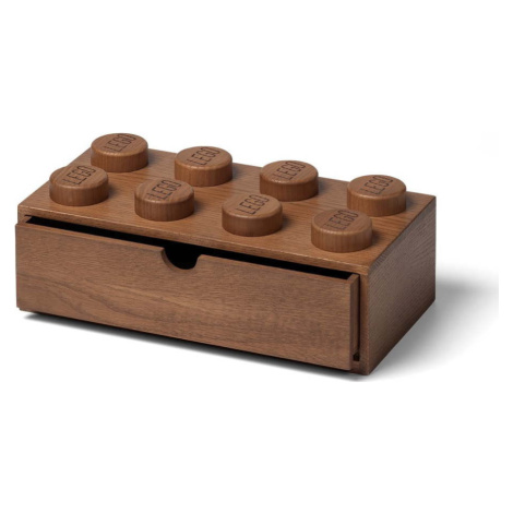 Dětský úložný box z tmavě mořeného dubového dřeva LEGO® Wood